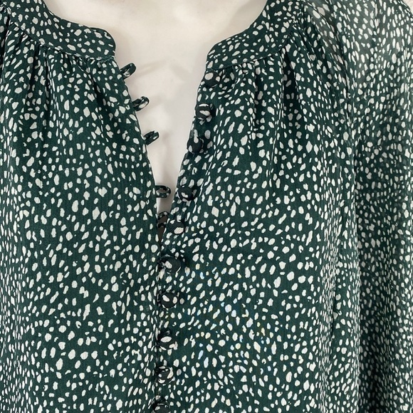 Joie Green Arctic Animal Spot Balloon Long Sleeve Dress XXL RR8 - Picture 8 of 13